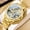 Gold, variant on OLEVS Automatic Watches for Womens Mechanical Skeleton Self Winding Stainless Steel Luxury Dress Waterproof Luminous Ladies Watches Womens Wrist Watches Gift Reloj Para Mujer