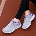 thumbnail image 4 of DLONGLI Women's Breathable Mesh Lace Up Athletic Sneakers, Non Slip Lightweight Walking Shoes, 4 of 6