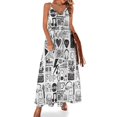 thumbnail image 1 of Vestido sin mangas con garabatos musicales, vestidos de fiesta, vestidos de verano para mujer, vestidos para mujer, 1 of 7