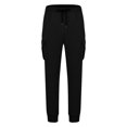 thumbnail image 4 of Pisexur Mens Sweatpants Drawstring Stretch Athletic Pants Casual Solid Color Workout Pants for Men Elastic Waist and Bottom Track Pants Plus Size Sweatpants with Pockets S-3XL, 4 of 6