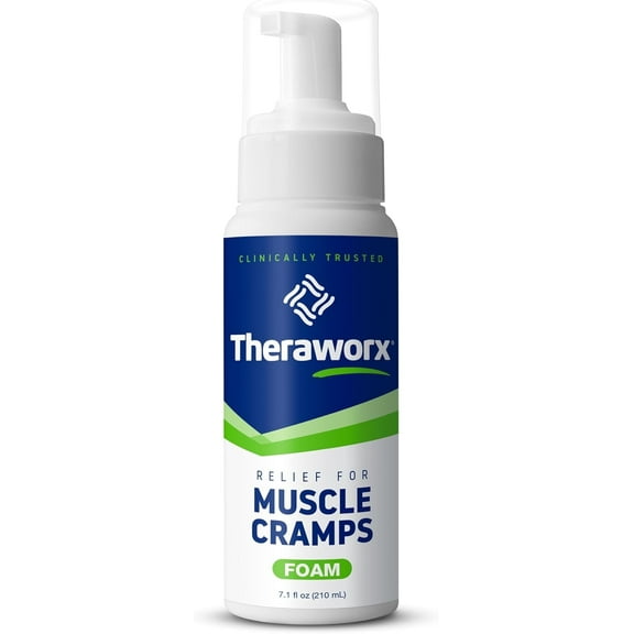 Theraworx Relief for Muscle Cramps Foam Fast-Acting Muscle Spasm, Leg Soreness with Magnesium Sulfate - 7.1 oz - 1 Count