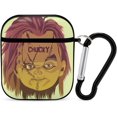thumbnail image 1 of Bride of Chucky AirPods Case Cover with Keychain for AirPods 2&1，Novelty Patterns Shockproof Case Compatiable Wireless Charging black-Bride of Chucky2, 1 of 5