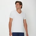 thumbnail image 3 of Hanes Ultimate Men’s V-Neck Undershirt Pack, ComfortSoft, White 6-Pack L, 3 of 6