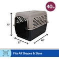 thumbnail image 5 of Vibrant Life Pet Portable Kennel for Dogs, Hard-Sided Travel Carrier, Durable, Metal Door, Black & Grey, For Pets 70-90 lbs, 40" L x 27" W x 30" H, 5 of 12