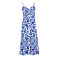 thumbnail image 4 of Vestidos de Verano con Cuello en V para las Mujeres 2025 Imprimir Vestido de Cuello Redondo sin Mangas Vestidos Largos Casuales, Ligeros Y de Moda, 4 of 6