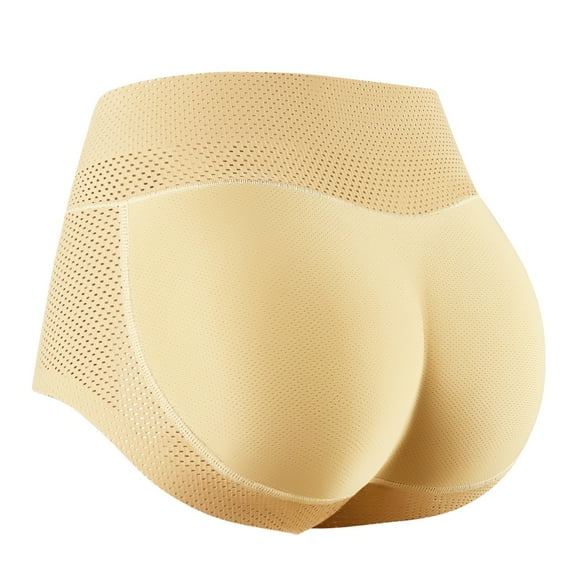 Padded Butt Hip Enhancer Panties Shaper Women Underwear Sexy Summer Pants Female Push Up Body Shaper Beige XL