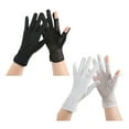 thumbnail image 1 of 2 pares de guantes de protección solar de verano para hombres y mujeres, transpirables, anti-ultravioleta, sin dedos, para exteriores, guantes de seda helada 550, 1 of 5