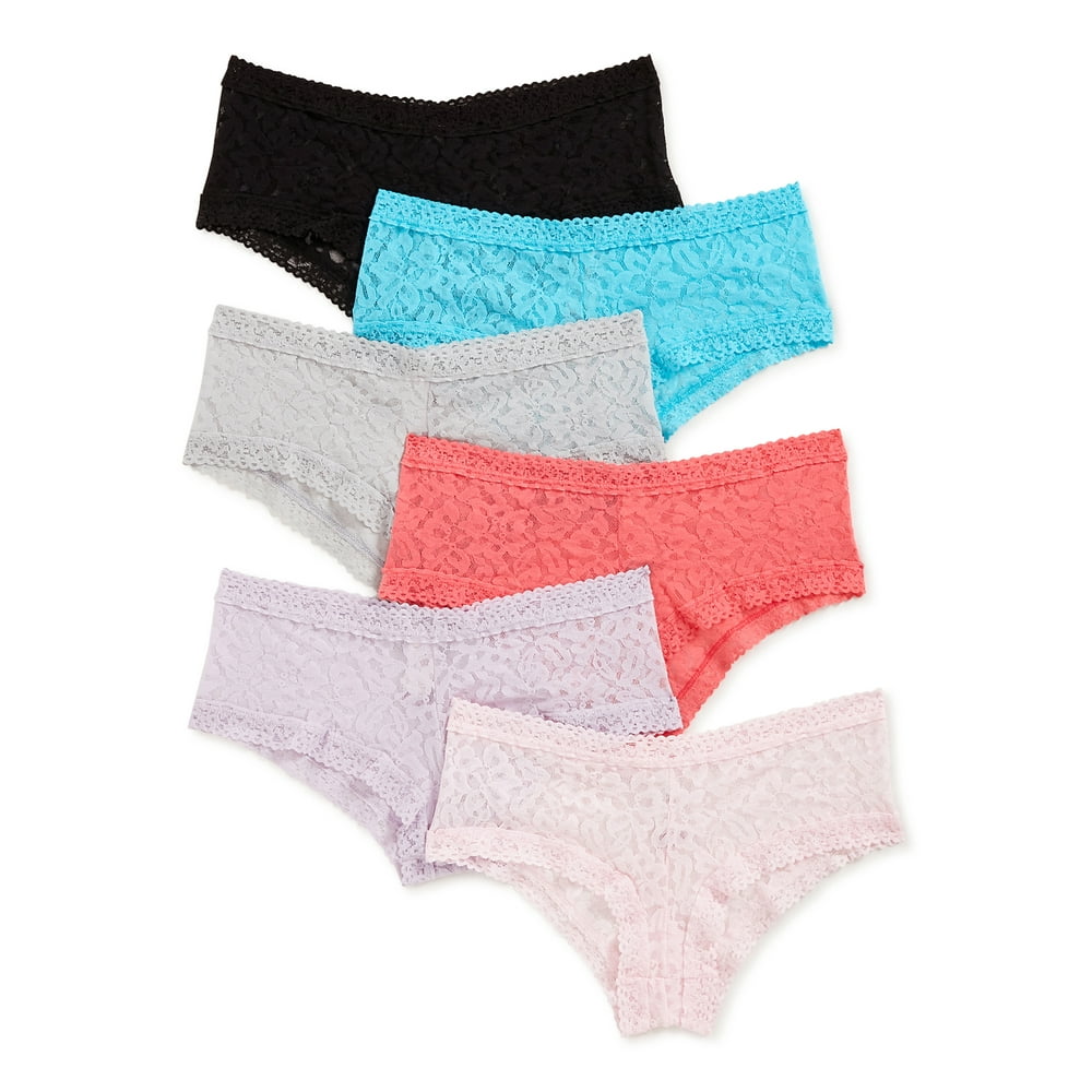 Secret Treasures Secret Treasures Womens' Lace Stretch Cheeky Panties
