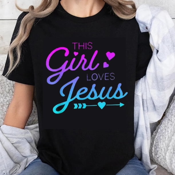 Playera Cristiana 100% Algodón "Esta Chicana Ama a Jesús" para Mujer