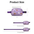 thumbnail image 4 of Purple Halloween Pattern Cute Fanny Packs for Women,Travel Waterproof Crossbody Fanny Bags Waist Purse for Women Anti Theft Adjustable Strap for Running Travel Cycling, 4 of 4