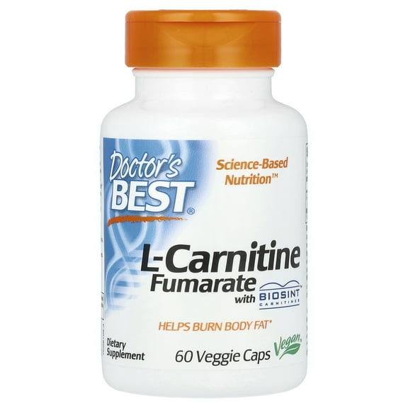 Doctor's Best L-Carnitine Fumarate with Biosint Carnitine, 60 Veggie Caps (500 mg per Veggie Cap)