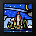thumbnail image 2 of Wallas 12x12 Black Modern Framed Museum Art Print Titled - Isola e luna (detail), 2 of 5