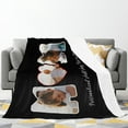 thumbnail image 3 of Personalised Blanket Custom Photos Blanket Memory Gift with Photo Text Collage Customized Blankets Gift Personalised Throw Blanket for Family Mom Dad Kids Wife Friends, 100x125cm, 3 of 6
