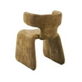 thumbnail image 3 of Cid Fiu 22 Inch Dining Chair, Curved Wingback, Brown Textured Polyester, 3 of 6