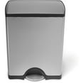 thumbnail image 6 of simplehuman 50 Liter / 13.0 Gallon Rectangular Kitchen Step Trash Can, Brushed Stainless Steel, 6 of 6