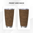 thumbnail image 3 of Lsque Leopard Pattern 20oz Car Cup with Lid and Straw, Insulated Coffee Cup with Straw Topper, Spill Proof Travel Coffee Mug, Stainless Steel Tumble-Without Straw, 3 of 8