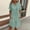 Dress-7Mint Green, variant on Xdegoge Casual Dress for Women Loose Fit Short Sleeve Split V-Neck Shift Dress Button Down Knee Length Dresses Solid Color Office Work