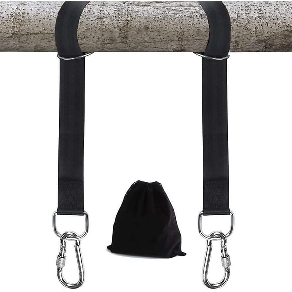 Welded Swing Hanger Kit For Quick And Easy Mounting Of Swing Hangers On Trees 2 Straps And Carabiner, Perfect For Swing Hammocks