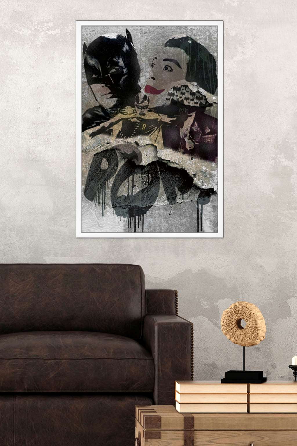 DC Comics - Batman - Grunge Wall Poster, 22.375" x 34", Framed
