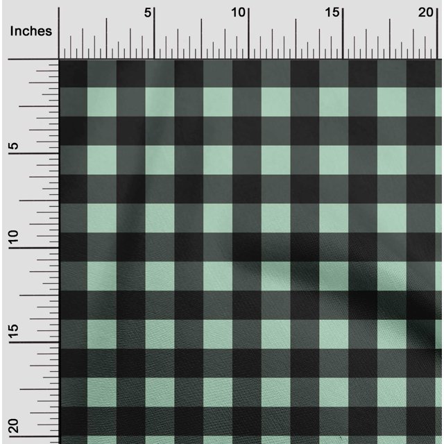 oneOone Cotton Flex Fabric Gingham Check Print Fabric By Yard 40 Inch Wide