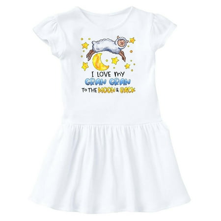 

Inktastic I Love my Gran Gran to the Moon and Back Cute Sheep Gift Toddler Girl Dress