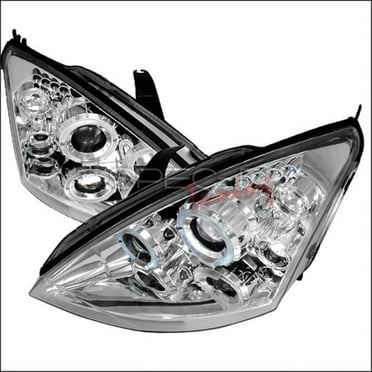 Halo LED Projector Headlights for 00 to 04 Ford Focus, Black - 10 x 25 x 26 in.