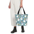thumbnail image 4 of Bingfone Snowflake Scarf Snowman Women Shoulder Tote Bags Casual Bag Ladies Shopping Handbag, 4 of 6
