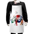 thumbnail image 1 of Animal Kids Apron, Musical Notes on Creature Abstract Modern Arrangement Digital Illustration Print, Boys Girls Apron Bib with Adjustable Ties for Cooking Baking Painting, Multicolor, by Ambesonne, 1 of 2