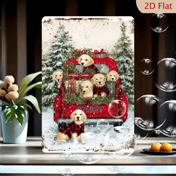 2D flat 1pc, Vintage Christmas Metal_ Iron Home&Seasonal Decoration, for Home, Office, Bathroom, Bedroom, Farm, Garden Best Gift, for a Friend room decor halloween 8*12inch
