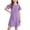 F114-Purple, variant on FYDUU Casual Dresses For Girls Summer Dress Short Sleeve Round Neck T-Shirt Dress With Ruffle Solid Color Stylish Beach Sundress 5-6 Years