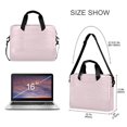 thumbnail image 3 of 16inch Laptop Briefcase, Business Laptop Bag with Detachable Strap & Padded Compartment, Water-Resistant Polyester，Light Pink, 3 of 8