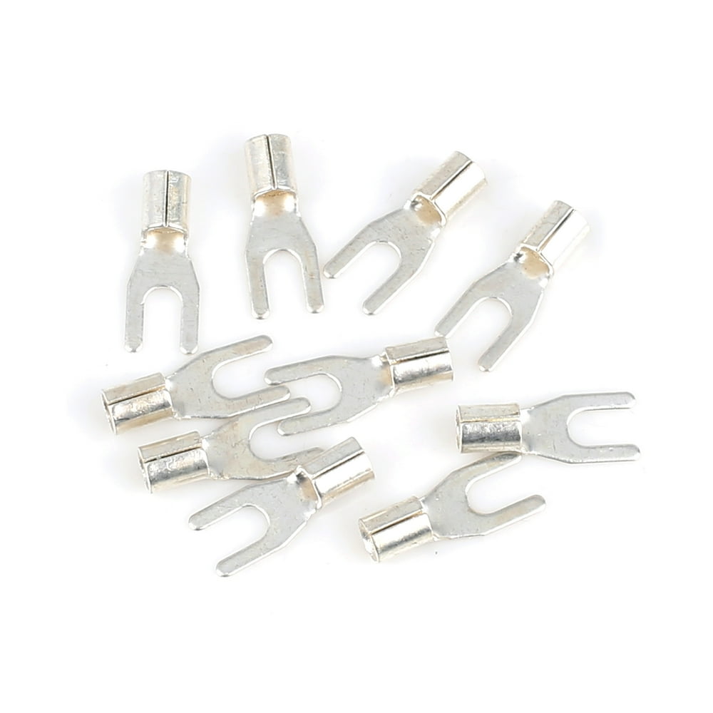 10pcs UT2.53 Fork Terminals NonInsulated Crimp Electrical Wire