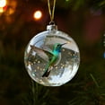 thumbnail image 4 of Yucurem 2026 Wildlife Wonders Collection Crystal Glass Ornament, Vivid 3D Animal Christmas Decoration, Clear Plastic Xmas Balls, Luxury Winter Tree Decor (Hummingbird), 4 of 8