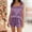 Purple, variant on Women's Satin 2 Piece Loungewear Set, Square Neck Sleeveless Camisole with Tie Detail Elastic Waist Shorts Luxe Sleepwear Gray S
