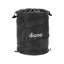 Diono Pop Up Portable Car Trash Bin Basket, Leak Proof and Water Resistant, Black