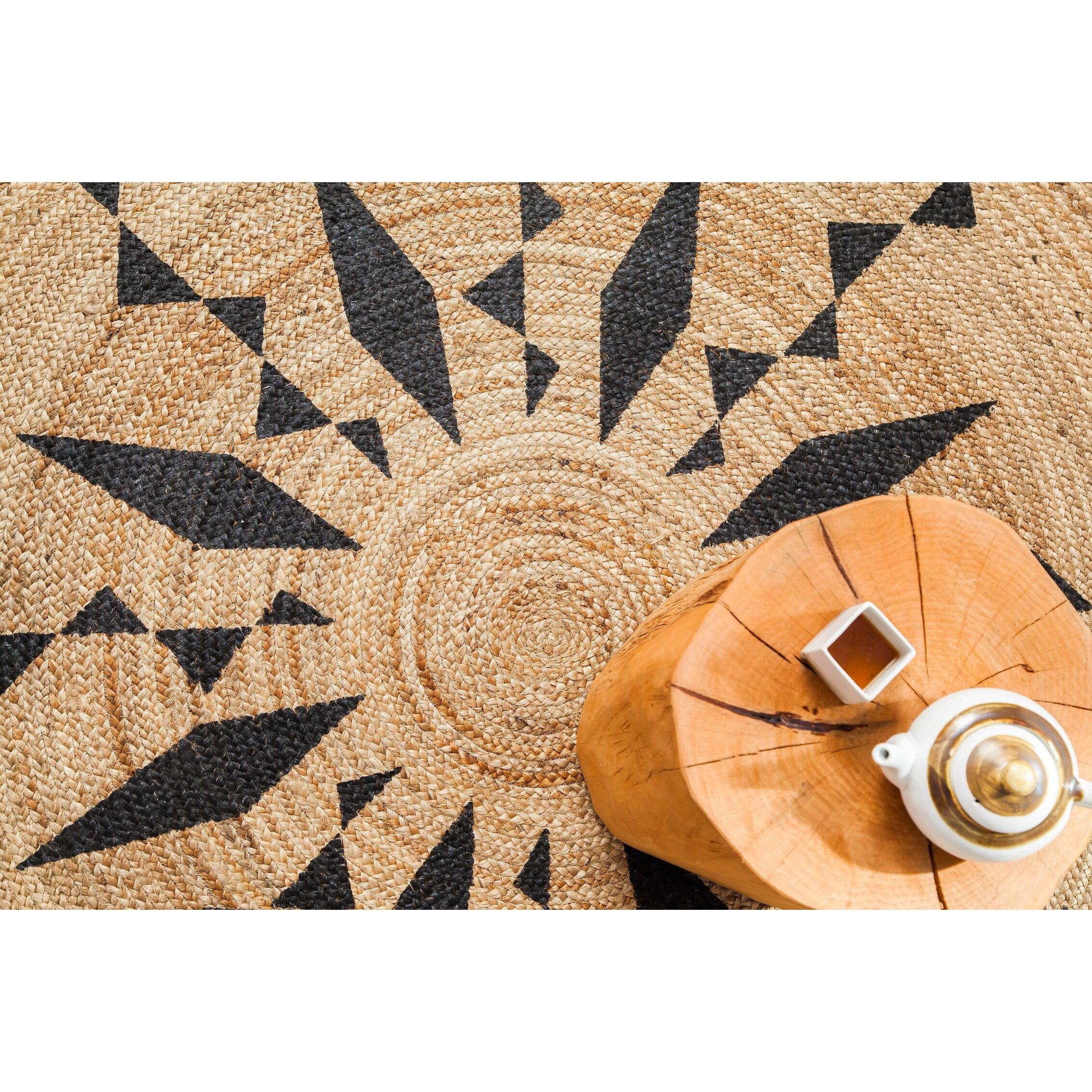 Jani Cuitlahuac Tribal Round Area Rug 4' Round 4' Round