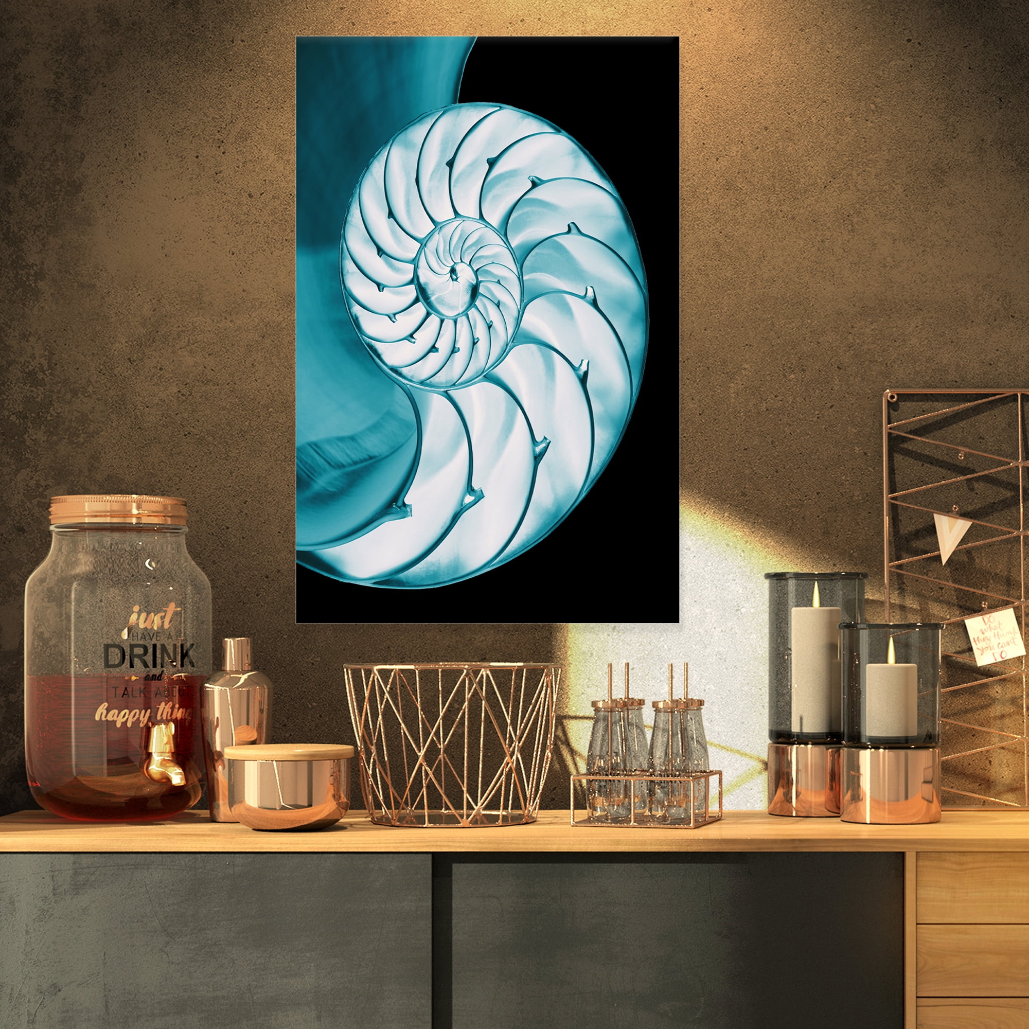 Chambered Nautilus Shell Contemporary Canvas Art Print Walmart Canada