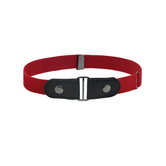 Belt No Buckle Invisible Alloy Male Female Multipurpose Simple Fashionable Long-lasting Convenience Elastic Unisex Man Multicolored DIY Prop Jeans Band Red