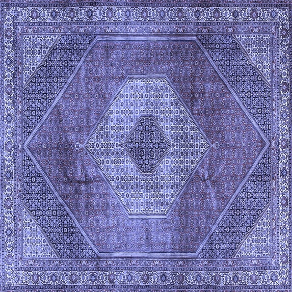Ahgly Company Indoor Square Persian Blue Traditional Area Rugs, 7' Square