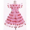 thumbnail image 4 of IDOPIP Toddler Kids Girls Sequin Star Tutu Dress Ruffle Sparkle Tulle Wedding Party Princess Dress, 4 of 8