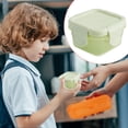 thumbnail image 2 of Small Plastic Food Storage Containers with Lids,Lock Lunch Box Square Leakproof Container for Snack,Salad,Fruit Jam,Yogurt,BPA Free,Stackable Microwave/Dishwasher Safe,2.95''x2.95''x1.96''(Green), 2 of 9