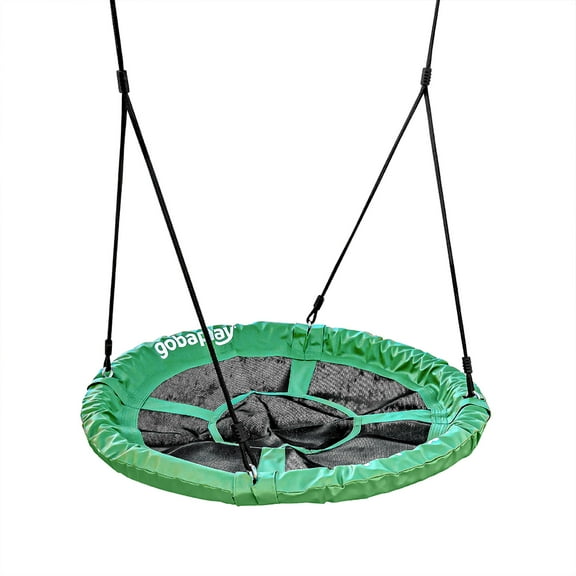 gobaplay FlyMax Saucer Tree Swing, 40" Round Platform Saucer Seat, Green (Swing Only)