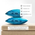 thumbnail image 2 of GZHJMY Ocean Blue Marble Pillow Covers 18X18 Set of 2 Gold Watercolor Luxury Abstract Art Decorative Throw Pillows Cases Modern Minimalist Boho Cushion Covers for Sofa Living Room Couch Home Decor, 2 of 7