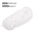 thumbnail image 2 of Unique Bargains Corde en Nylon Solide Tressée 1 Rouleau de 0,11 Pouce x 49,2 Pied Blanc, 2 of 5