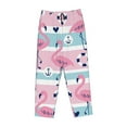 thumbnail image 4 of Goofa Pink Striped Flamingo Printed Soft Pajama Pants for Women, Wide Leg Comfy Casual Lounge Yoga Pants-X-Large, 4 of 9