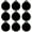 Black, variant on Didog 20pcs Aluminum Dog ID Tags Personalized Custom Round Shape Tag Blank No Engraved