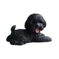 thumbnail image 2 of Figura de perro en miniatura, adorno de escritorio de resina, linda decoración para tablero de automóvil. negro acostado, 2 of 9