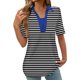 thumbnail image 1 of Tops Cortos para las Mujeres Blusas Impresas Manga Corta Turndown Collar Camiseta, Tops de Blusa para las Mujeres Casual, 1 of 5