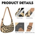 thumbnail image 2 of Sac Ravioli Mignon à Imprimé Guépard pour Femmes, Sac Bandoulière Motif Léopard avec Sangle Ajustable, Sac à Main en Nylon Élégant pour Magasinage, Randonnée Ou Activités de Plein Air, 2 of 5