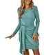 thumbnail image 1 of Mini Vestido Cruzado Con Cuello Redondo, Suave Y Cómodo Vestido De Manga Larga Con Cintura Elegante Y Transpirable Para El Trabajo Para Mujer ANGGREK  Otros, 1 of 6